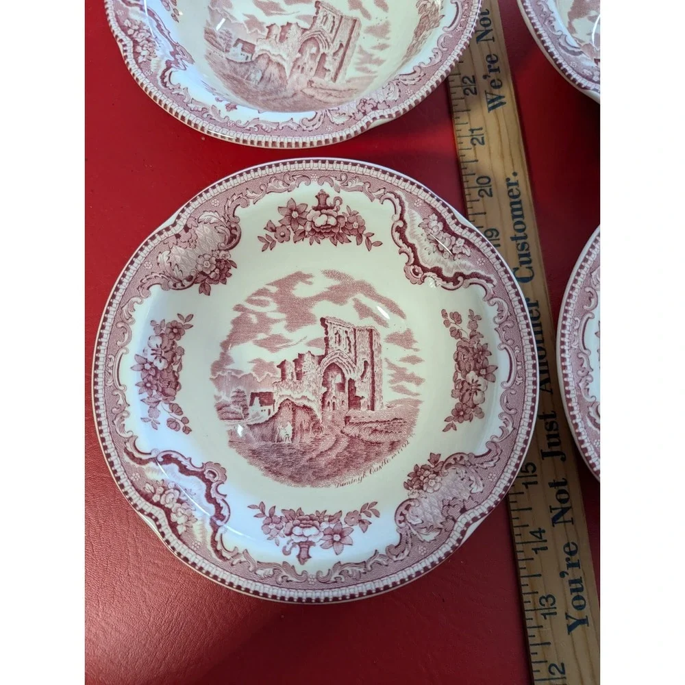 4 lot Johnson Bros‎ England vintage Old Britain castles cereal bowl earthenware